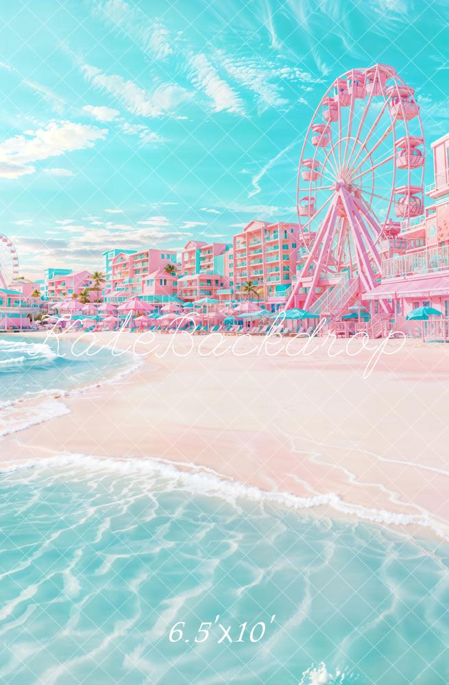 Kate Été Plage Grande Roue Ville Toile de fond conçue par Emetselch - Kate Backdrop FR