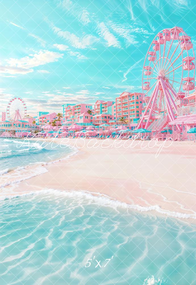 Kate Été Plage Grande Roue Ville Toile de fond conçue par Emetselch - Kate Backdrop FR