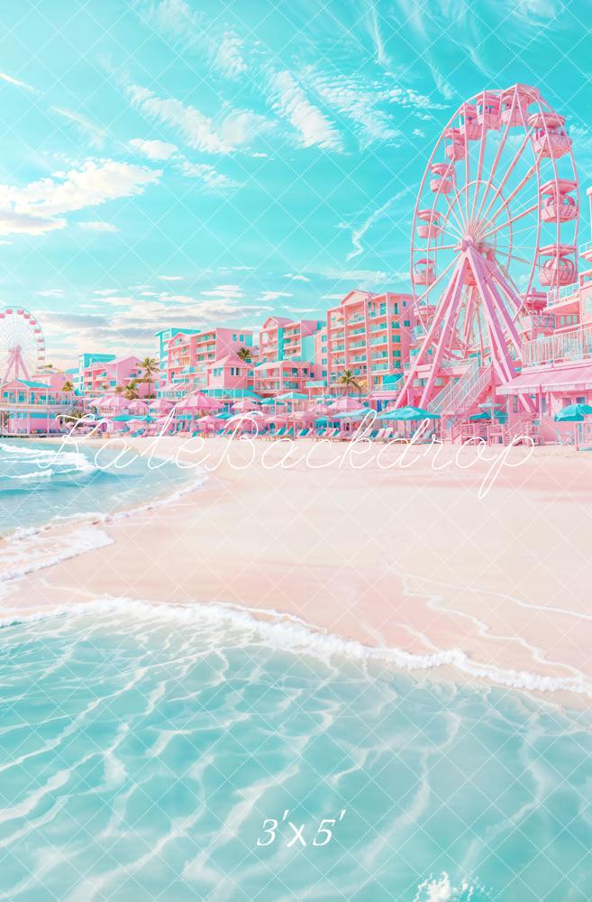 Kate Été Plage Grande Roue Ville Toile de fond conçue par Emetselch - Kate Backdrop FR