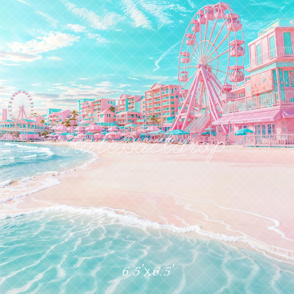 Kate Été Plage Grande Roue Ville Toile de fond conçue par Emetselch - Kate Backdrop FR