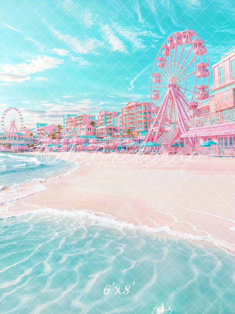 Kate Été Plage Grande Roue Ville Toile de fond conçue par Emetselch - Kate Backdrop FR