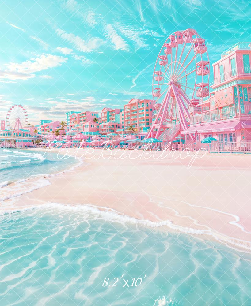 Kate Été Plage Grande Roue Ville Toile de fond conçue par Emetselch - Kate Backdrop FR