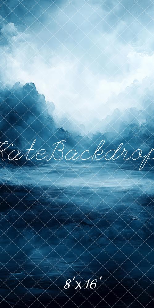 Kate Sweep Mur-à-Sol Ciel Dramatique Bleu foncé Toile de fond conçue par Patty Roberts - Kate Backdrop FR