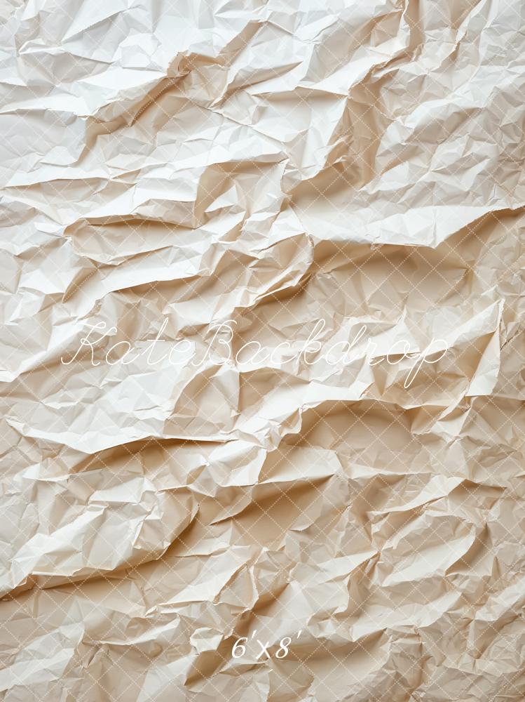 Kate Blanc Crème Texture Papier Froissé Toile de fond conçue par Kate Image - Kate Backdrop FR
