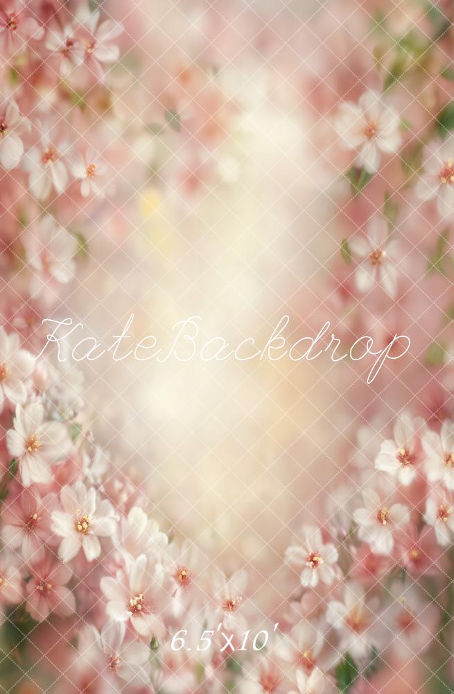 Kate Printemps Fleurs Bokeh Rose Portrait Toile de fond conçue par GQ - Kate Backdrop FR