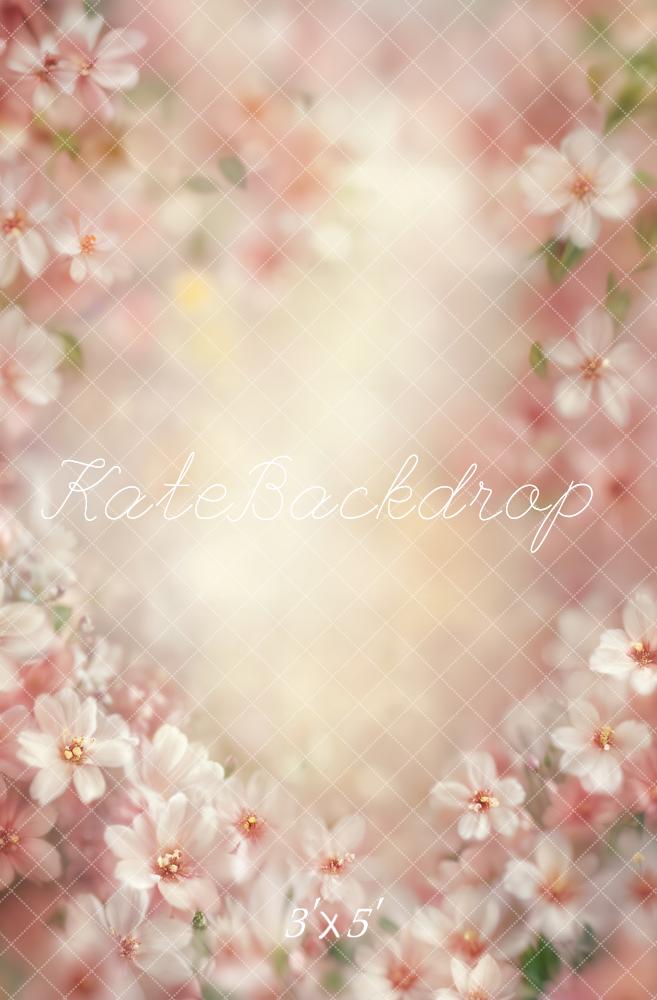 Kate Printemps Fleurs Bokeh Rose Portrait Toile de fond conçue par GQ - Kate Backdrop FR