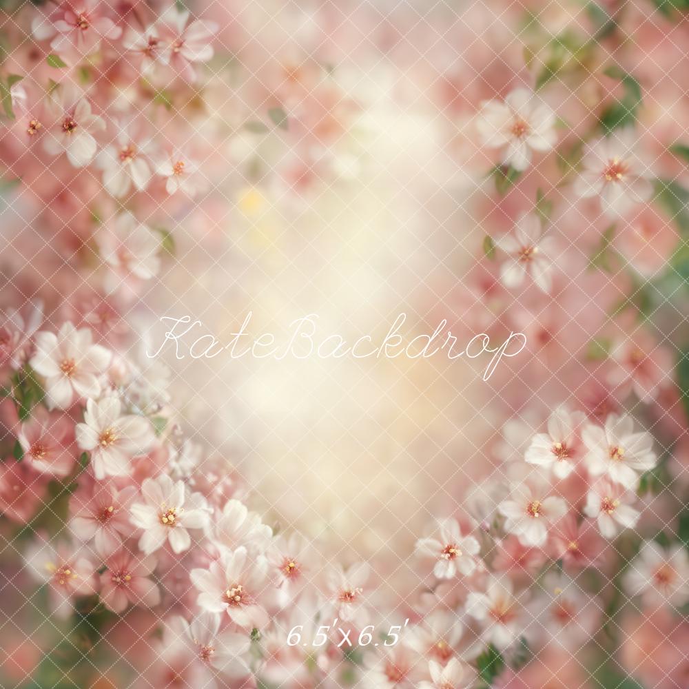 Kate Printemps Fleurs Bokeh Rose Portrait Toile de fond conçue par GQ - Kate Backdrop FR