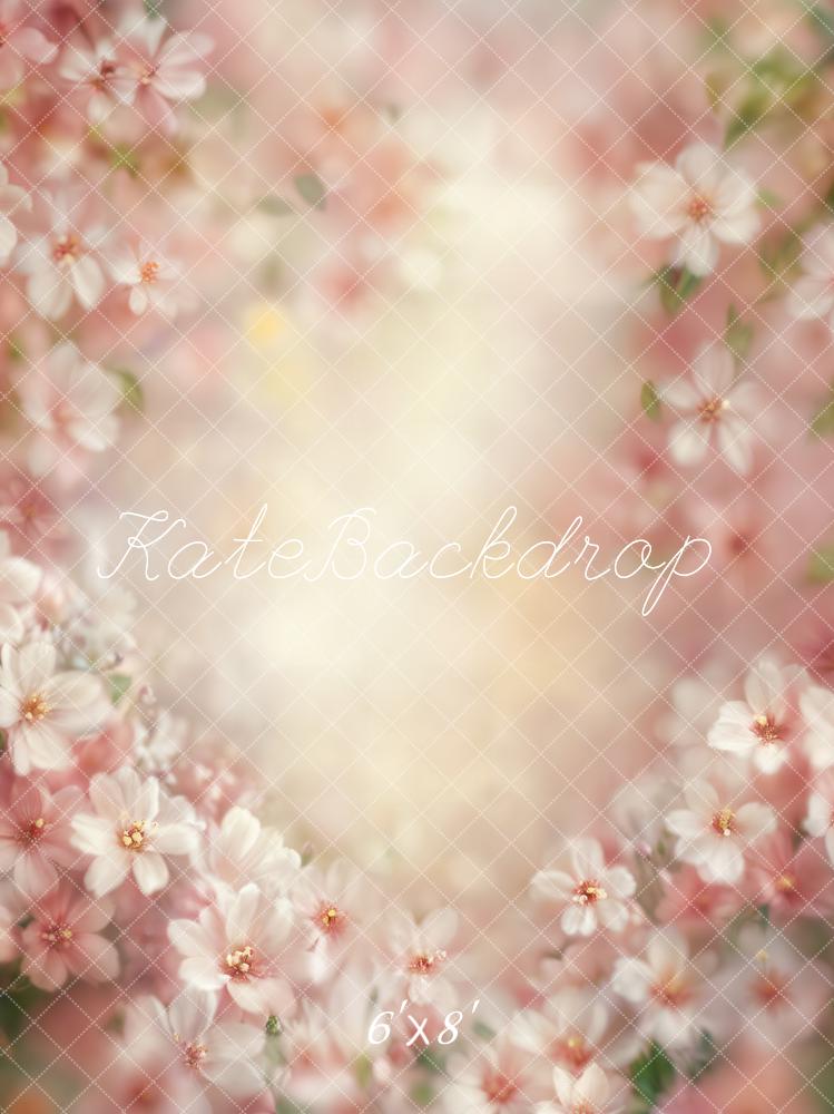 Kate Printemps Fleurs Bokeh Rose Portrait Toile de fond conçue par GQ - Kate Backdrop FR