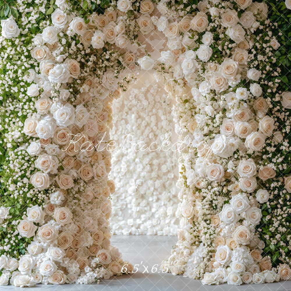 Kate Fleurs Blanc Élégant Portrait Toile de fond conçue par Emetselch - Kate Backdrop FR