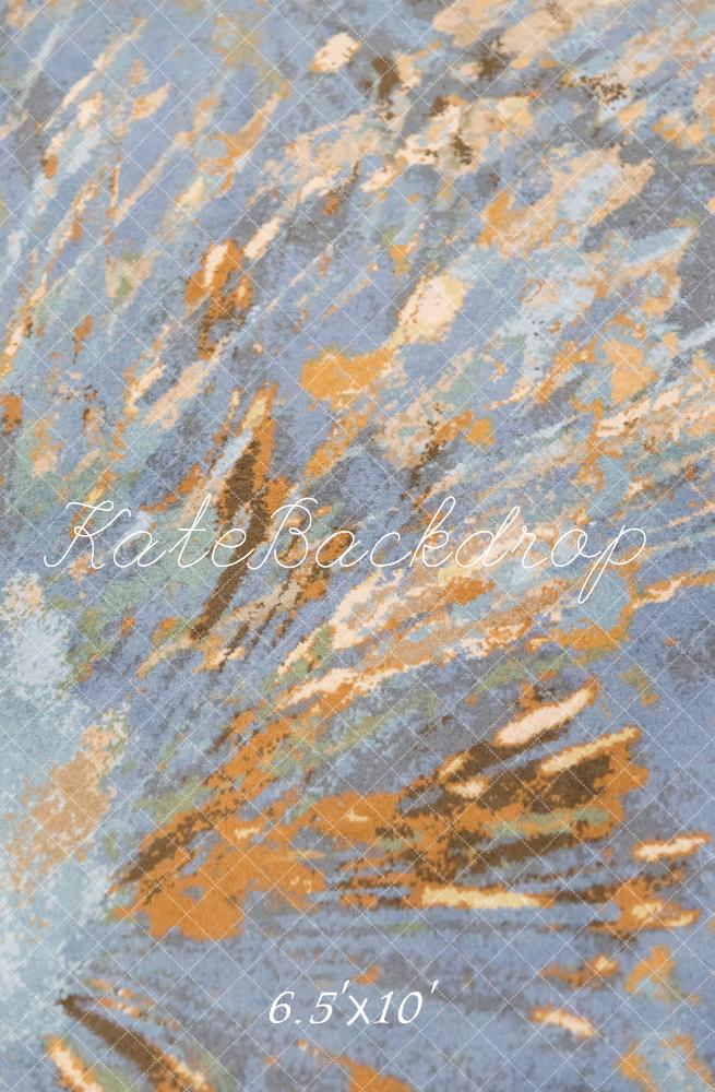 Kate Abstrait Gris Orange Portrait Toile de fond conçue par Michele Ernst Photographie - Kate Backdrop FR