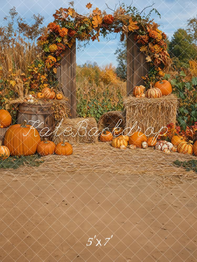 Kate Automne Citrouille Récolte Arche Toile de fond conçue par Emetselch - Kate Backdrop FR
