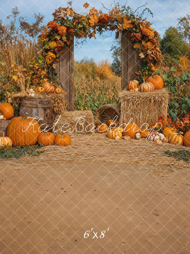 Kate Automne Citrouille Récolte Arche Toile de fond conçue par Emetselch - Kate Backdrop FR