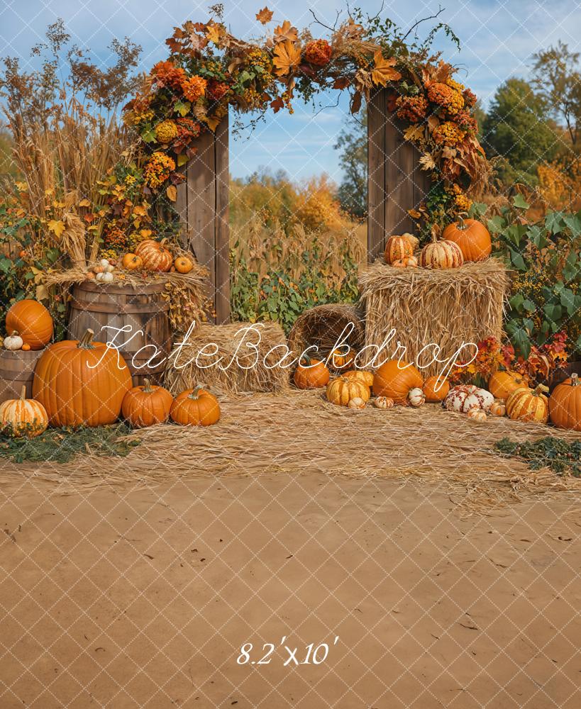 Kate Automne Citrouille Récolte Arche Toile de fond conçue par Emetselch - Kate Backdrop FR