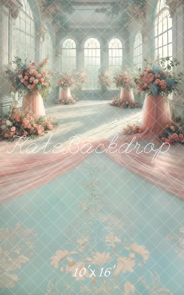 Kate Sweep Mur-à-Sol Élégant Fleurs Solarium Rêve Toile de fond conçue par Lidia Redekopp - Kate Backdrop FR