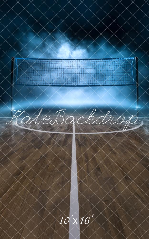 Kate Sweep Mur-à-Sol Sport Filet de Volley-ball Nuit Toile de fond conçue par Lidia Redekopp - Kate Backdrop FR