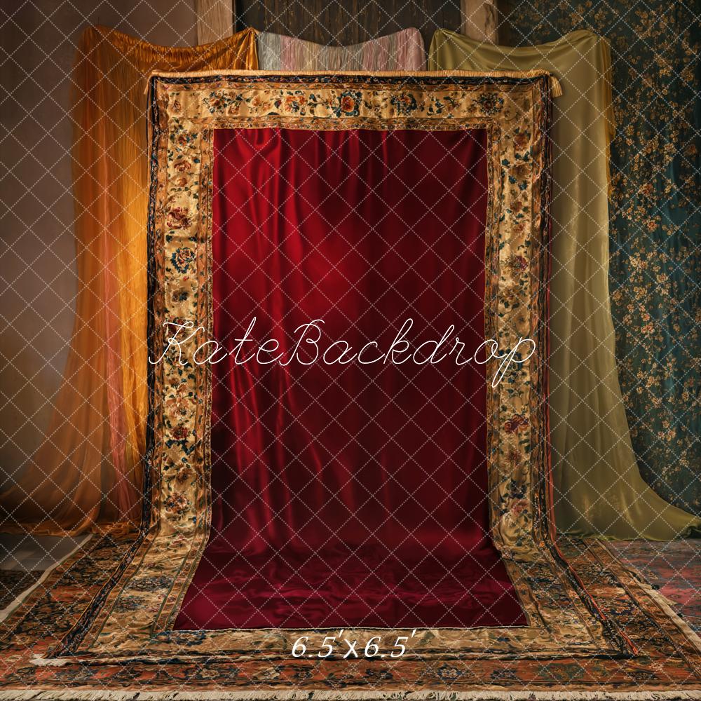 Kate Fête des Mères Rouge Tapisserie Rétro Toile de fond conçue par Emetselch - Kate Backdrop FR