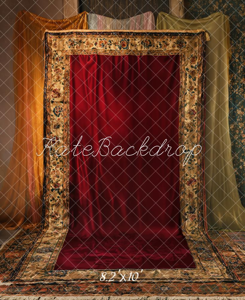 Kate Fête des Mères Rouge Tapisserie Rétro Toile de fond conçue par Emetselch - Kate Backdrop FR