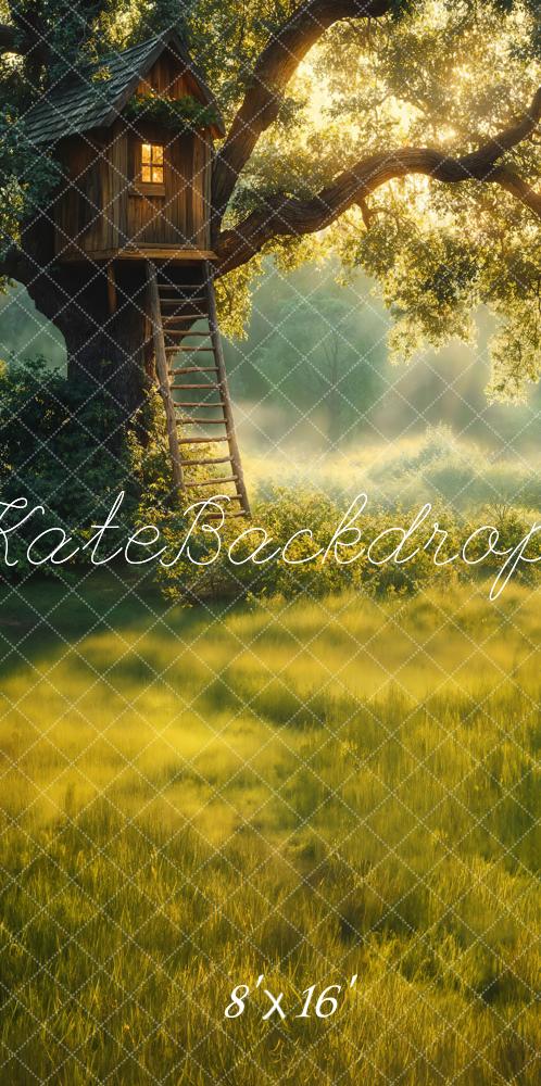 Kate Sweep Mur-à-Sol Cabane dans les arbres Forêt Toile de fond conçue par Emetselch - Kate Backdrop FR