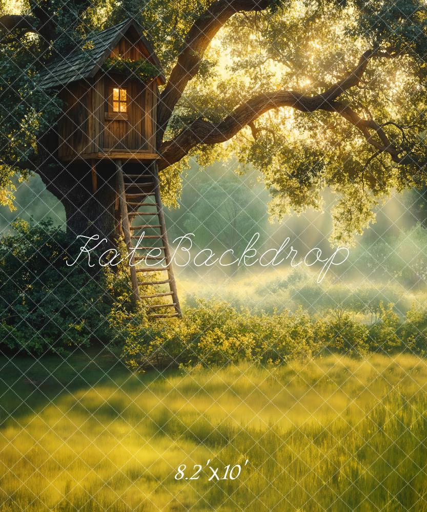 Kate Conte de fées Cabane dans les arbres Forêt Toile de fond conçue par Emetselch - Kate Backdrop FR