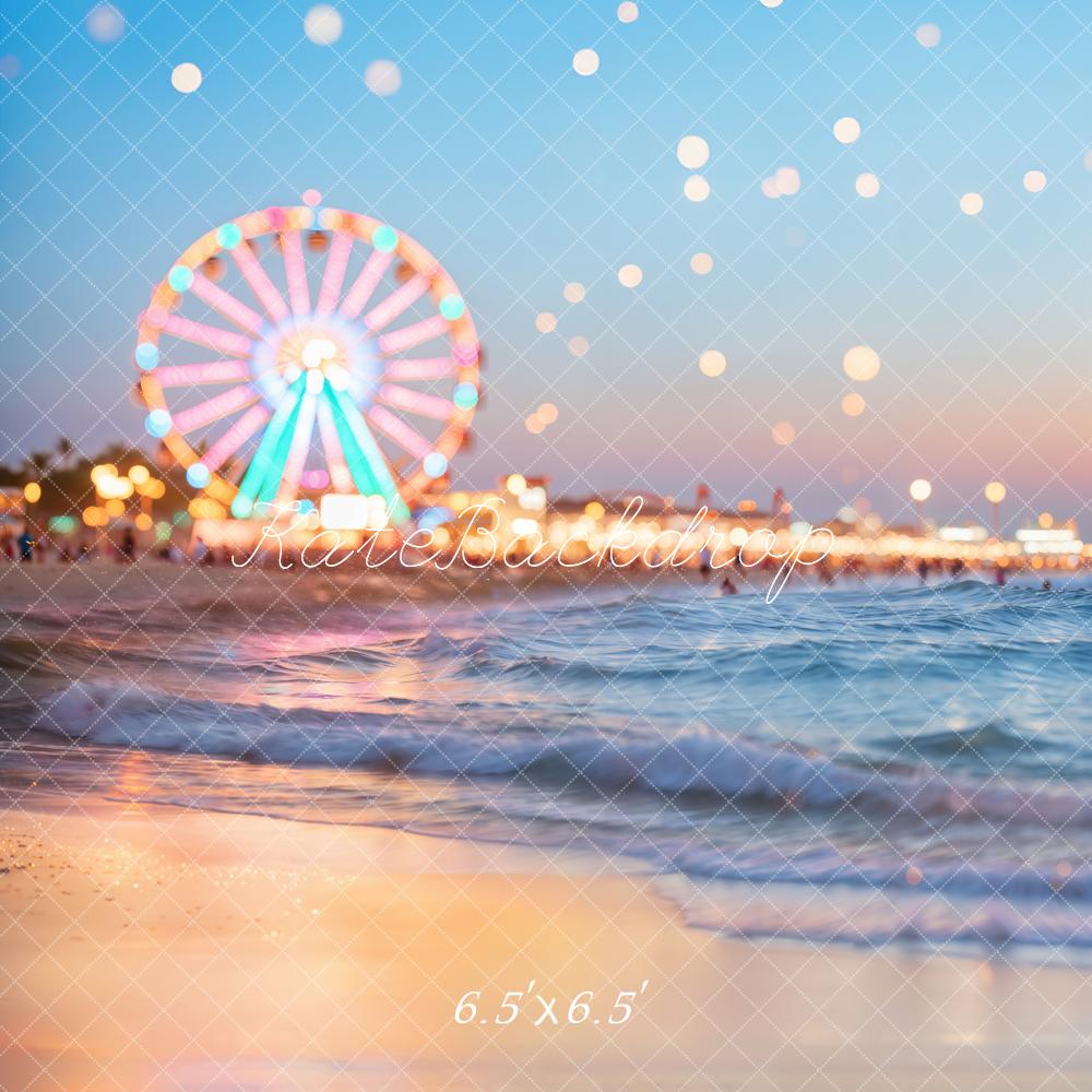 Kate Été Grande Roue Plage Bokeh Toile de fond conçue par Chain Photographie - Kate Backdrop FR