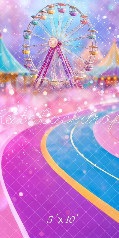 Kate Grande Roue Parc d'attractions Rose Bokeh Toile de fond conçue par Emetselch - Kate Backdrop FR