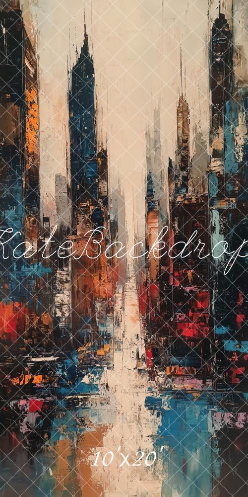 Kate Paysage Urbain Abstrait Peinture Toile de fond conçue par Emetselch - Kate Backdrop FR