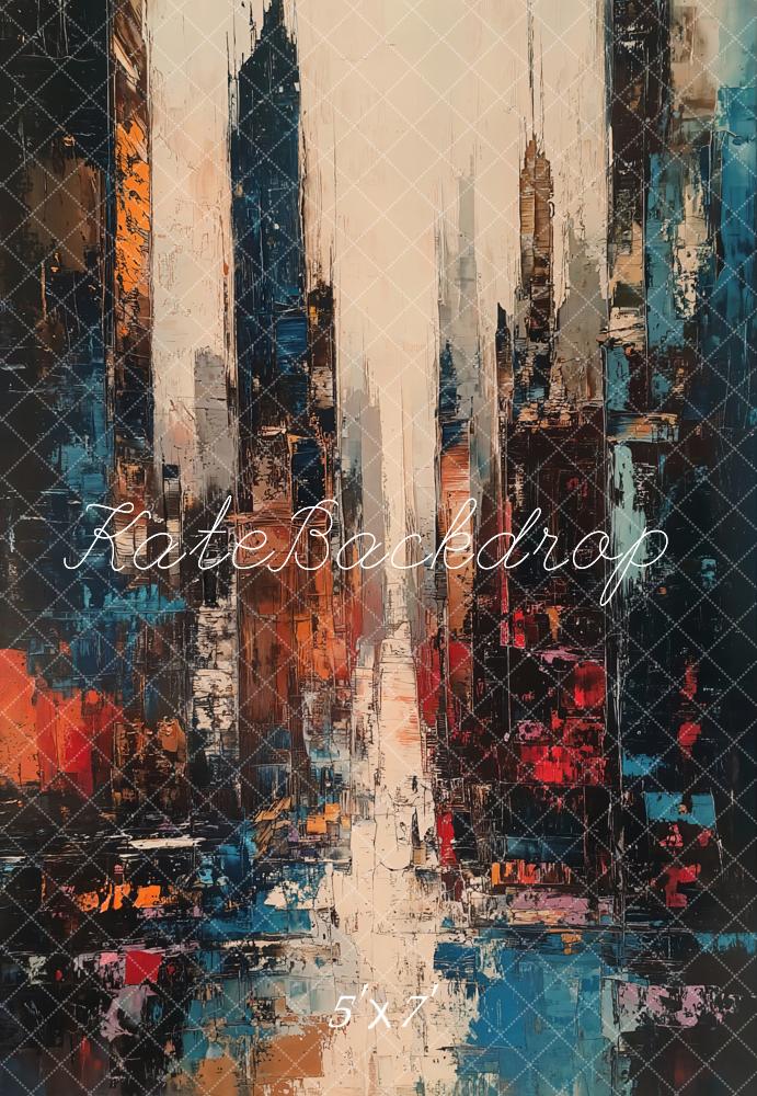 Kate Paysage Urbain Abstrait Peinture Toile de fond conçue par Emetselch - Kate Backdrop FR
