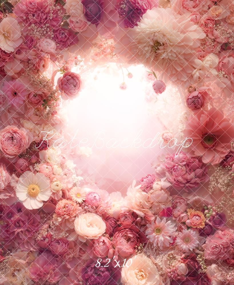 Kate Arche Romantique Fleurs Rose Toile de fond conçue par Emetselch - Kate Backdrop FR