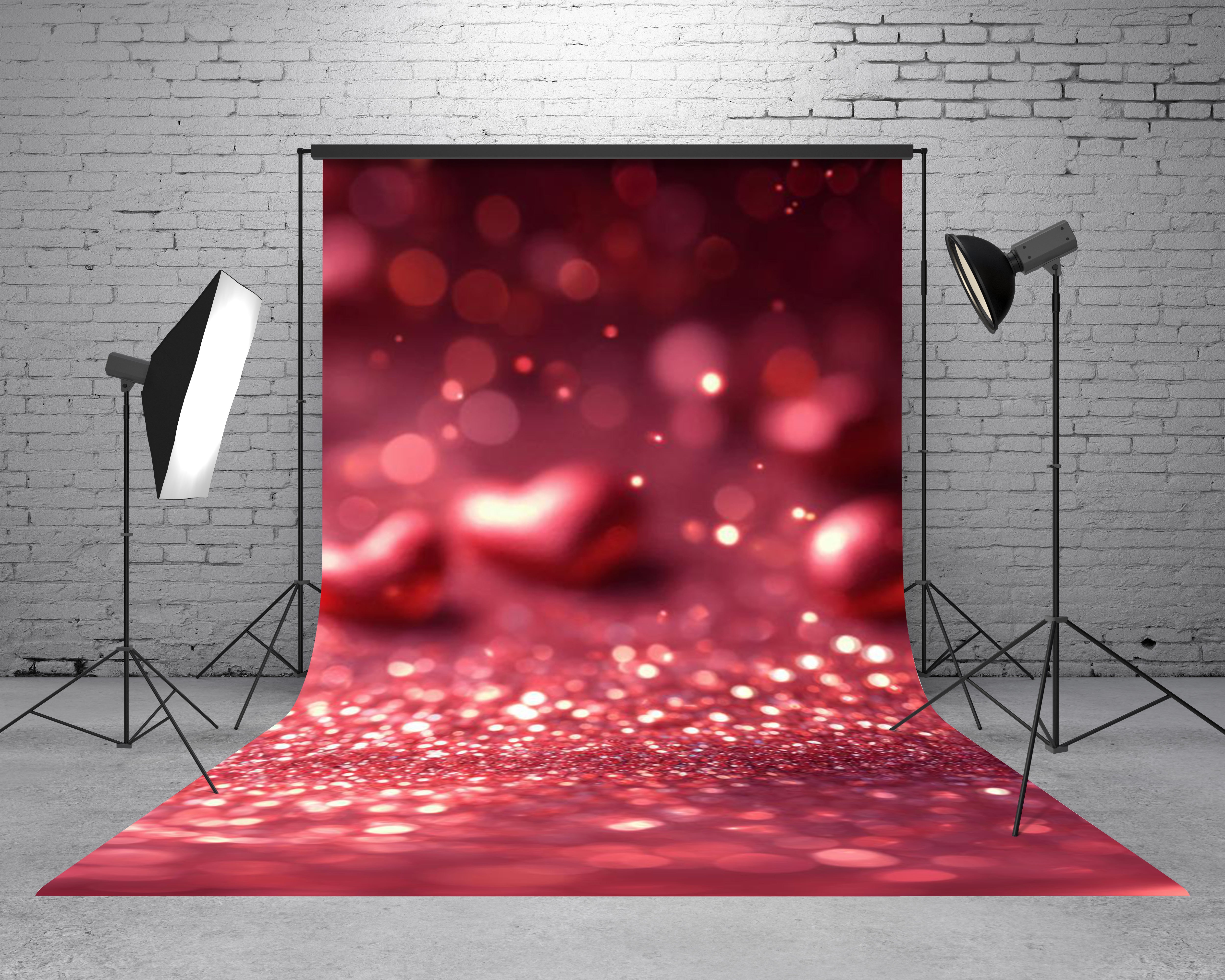 Kate Sweep Mur-à-Sol Saint Valentin Paillettes Rose Toile de fond conçue par Emetselch - Kate Backdrop FR