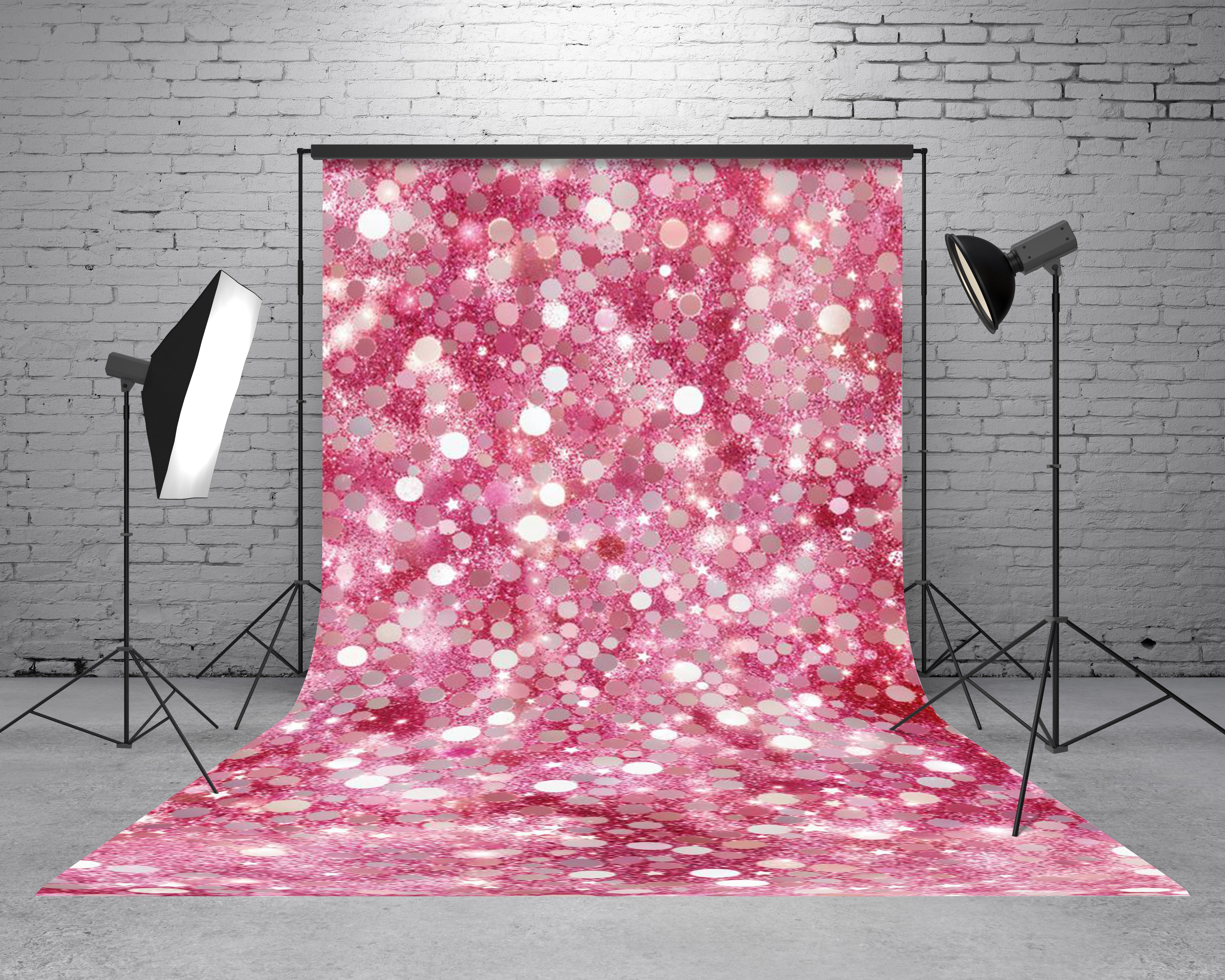 Kate Sweep Mur-à-Sol Fête Rose Paillettes Bokeh Toile de fond conçue par Emetselch - Kate Backdrop FR