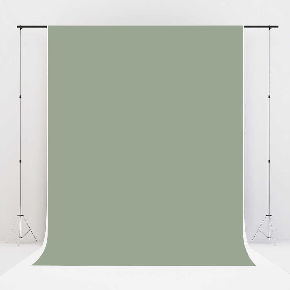 Kate Vert Gris Couleur unie Photographie Toile de fond en Vinyle - Kate Backdrop FR