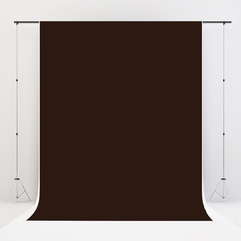 Kate Marron foncé Lin Couleur unie Photographie Toile de fond en Vinyle - Kate Backdrop FR