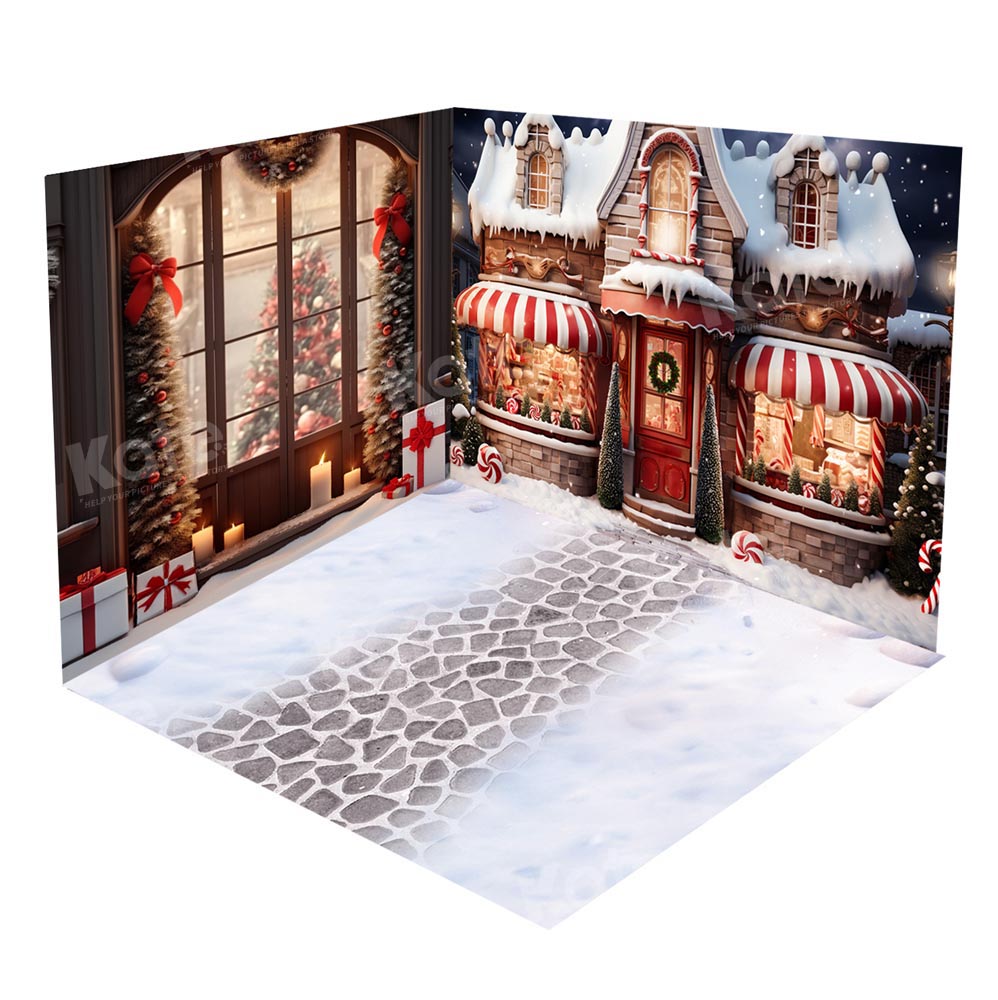 Kate Noël neigeux Chemin Boutique Ensemble de chambre (8ftx8ft&10ftx8ft&8ftx10ft)