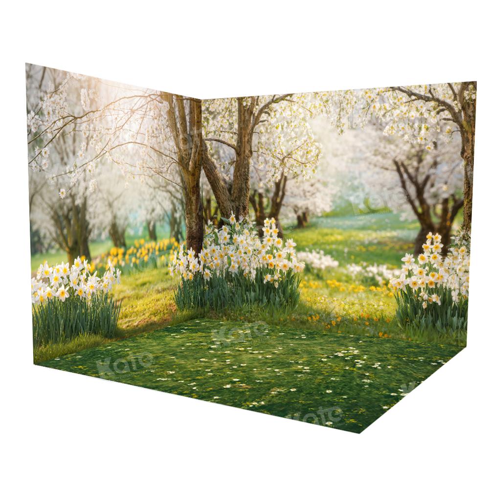 Kate Printemps Forêt Prairie Fleurs Ensemble de chambre - Kate Backdrop FR