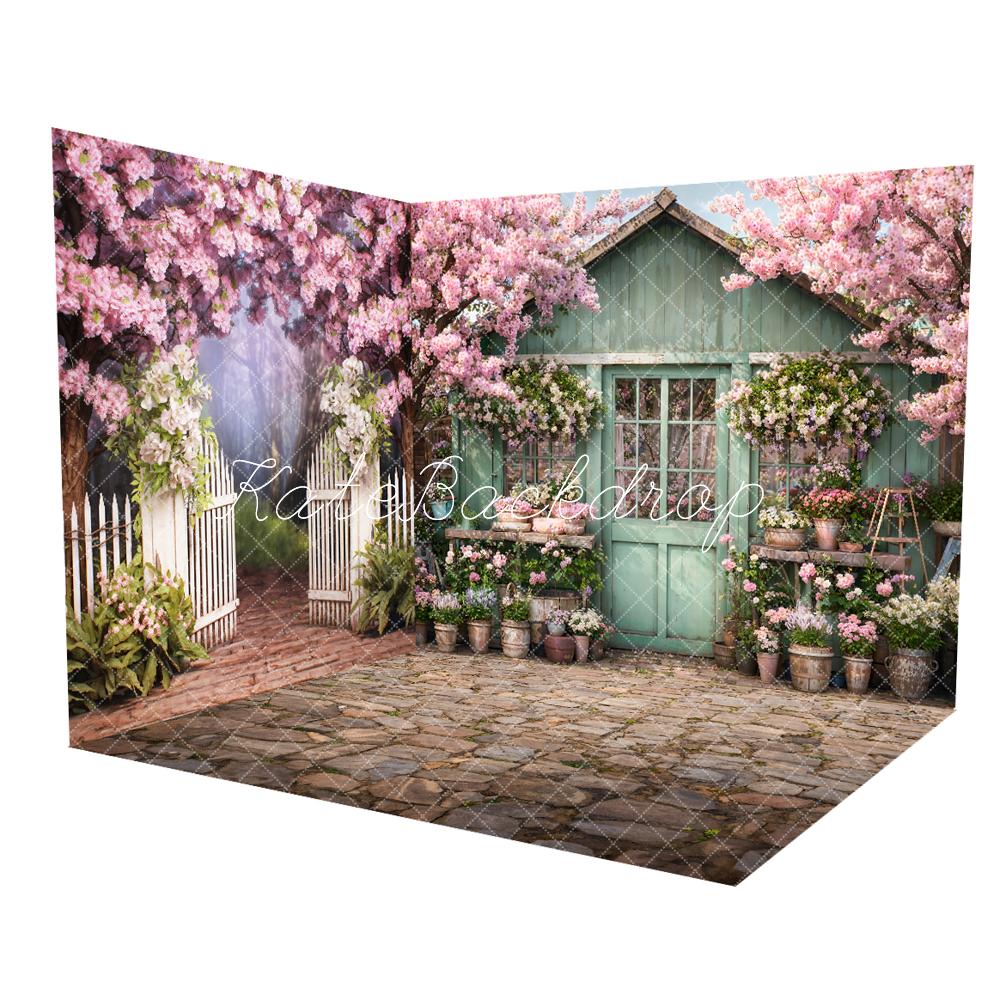 Kate Printemps Jardin Floral Ensemble de chambre (8pix8pi&10pix8pi&8pix10pi) - Kate Backdrop FR