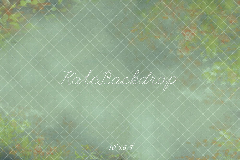 Kate Beaux-arts Fleurs Vert Abstrait Toile de fond conçue par Jerry_Sina - Kate Backdrop FR