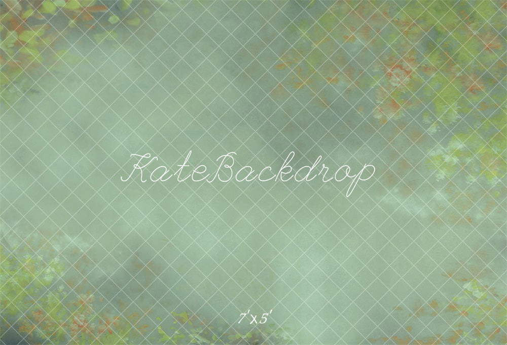 Kate Beaux-arts Fleurs Vert Abstrait Toile de fond conçue par Jerry_Sina - Kate Backdrop FR