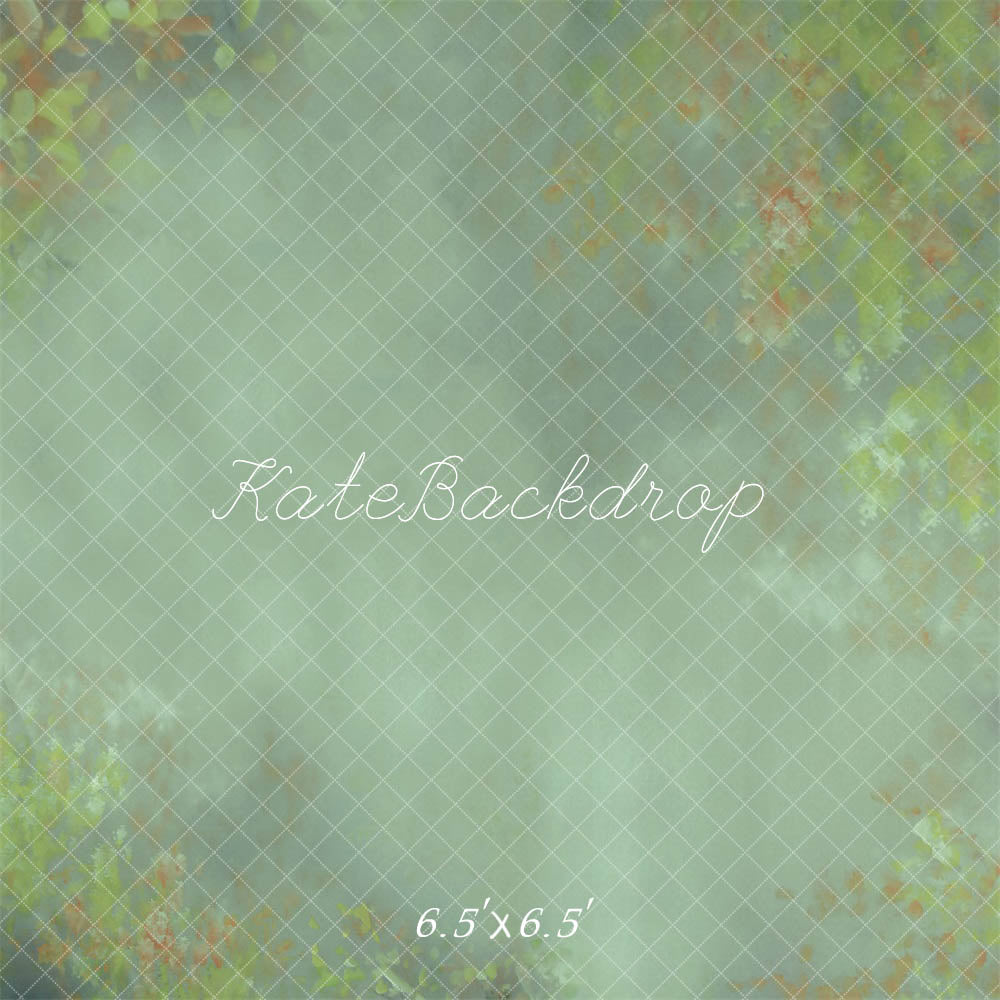 Kate Beaux-arts Fleurs Vert Abstrait Toile de fond conçue par Jerry_Sina - Kate Backdrop FR