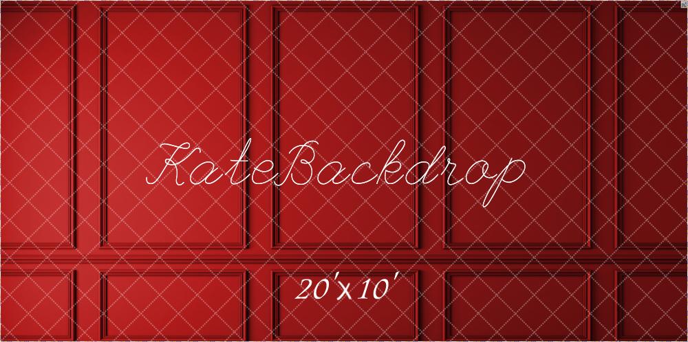 Kate Mur Vintage Rouge Photo de famille Toile de fond pour la photographie - Kate Backdrop FR