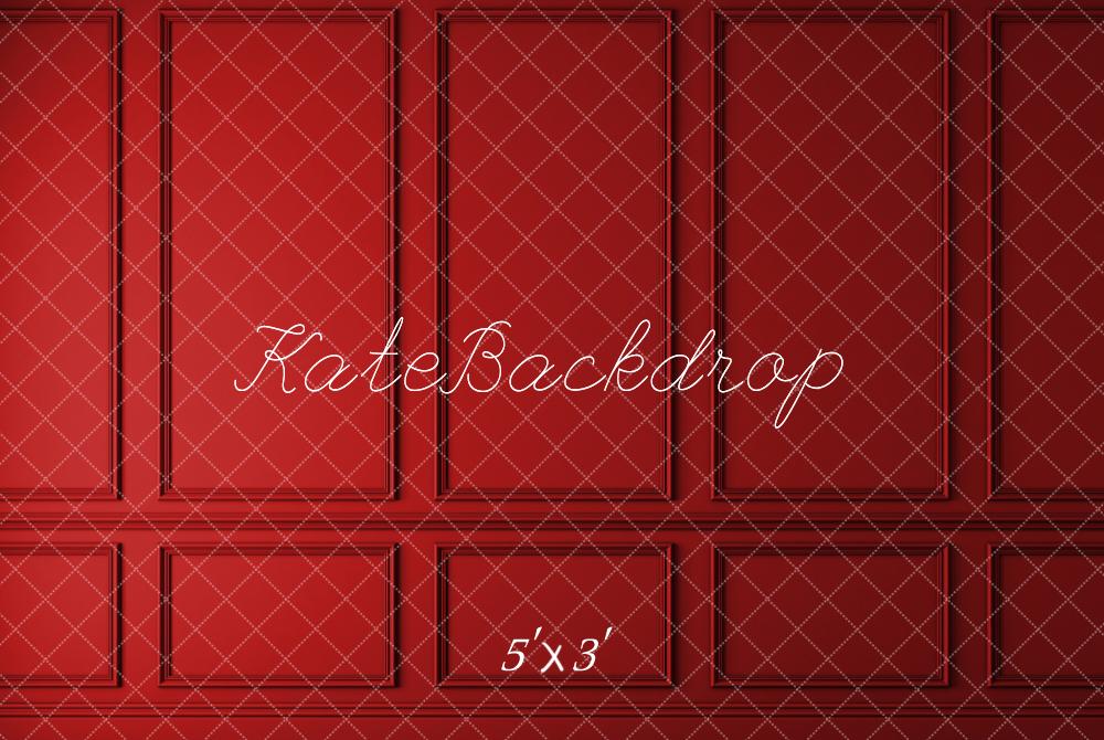 Kate Mur Vintage Rouge Photo de famille Toile de fond pour la photographie - Kate Backdrop FR