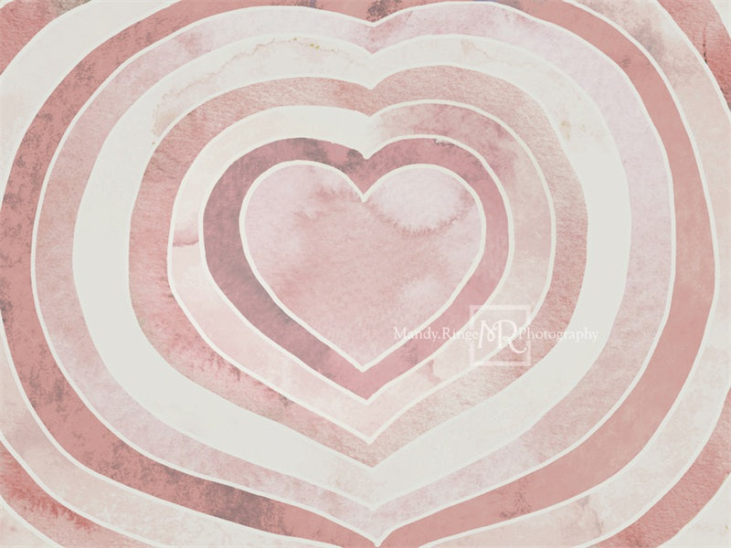 Kate Coeur Aquarelle Saint-Valentin Toile de fond conçu par Mandy Ringe - Kate Backdrop FR
