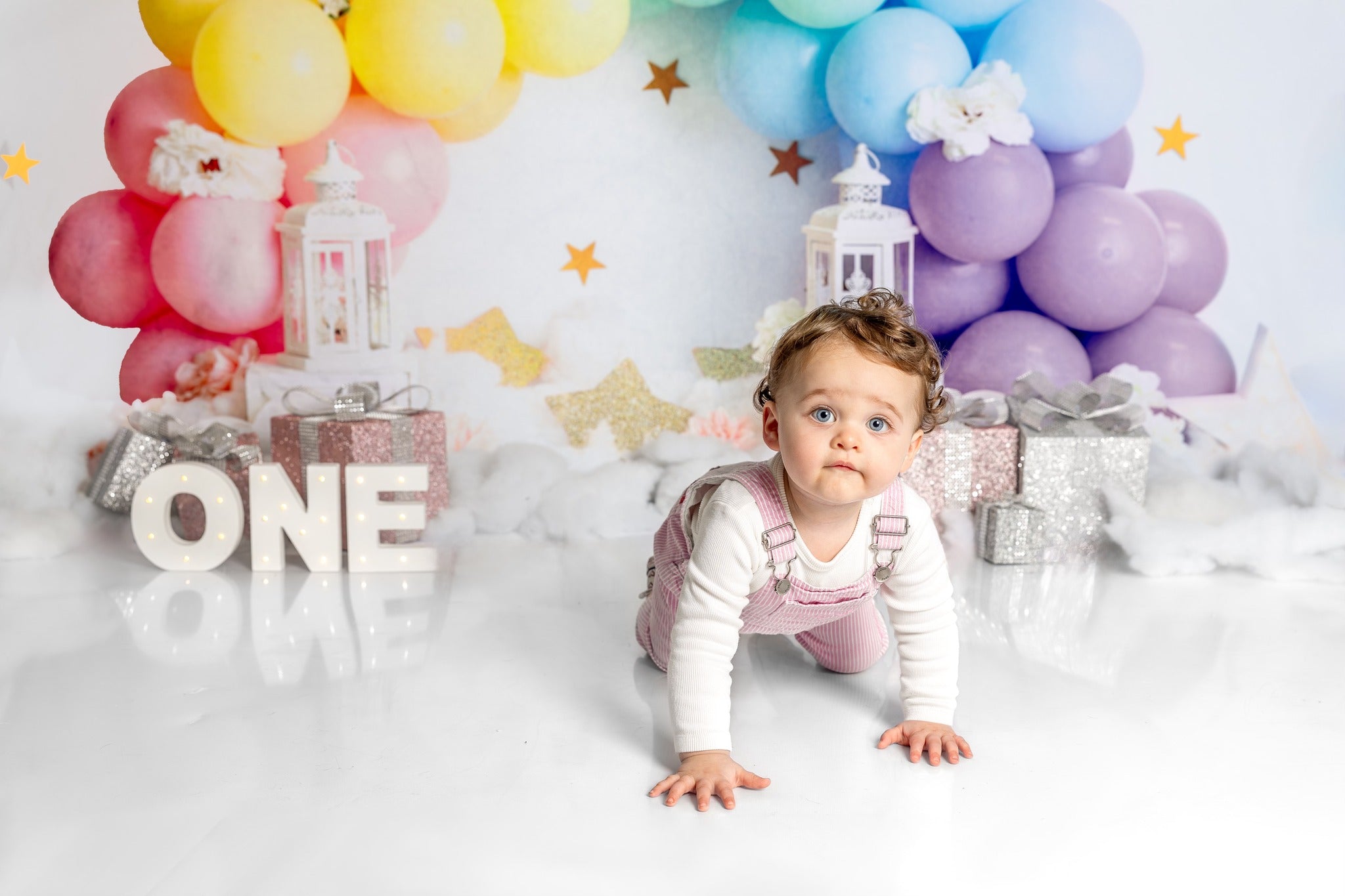 Kate Arc-en-ciel Ballon de rêve Toile de fond conçue par Megan Leigh - Kate Backdrop FR