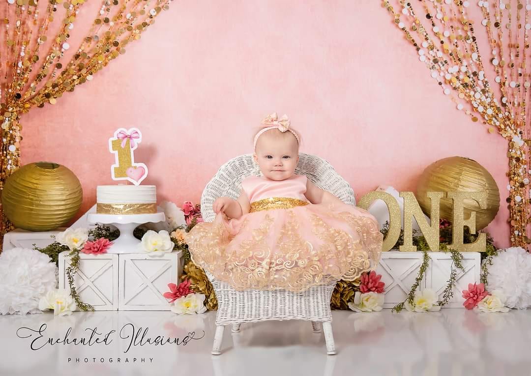 Kate Rideau Paillettes Anniversaire Toile de fond conçue par Megan Leigh - Kate Backdrop FR