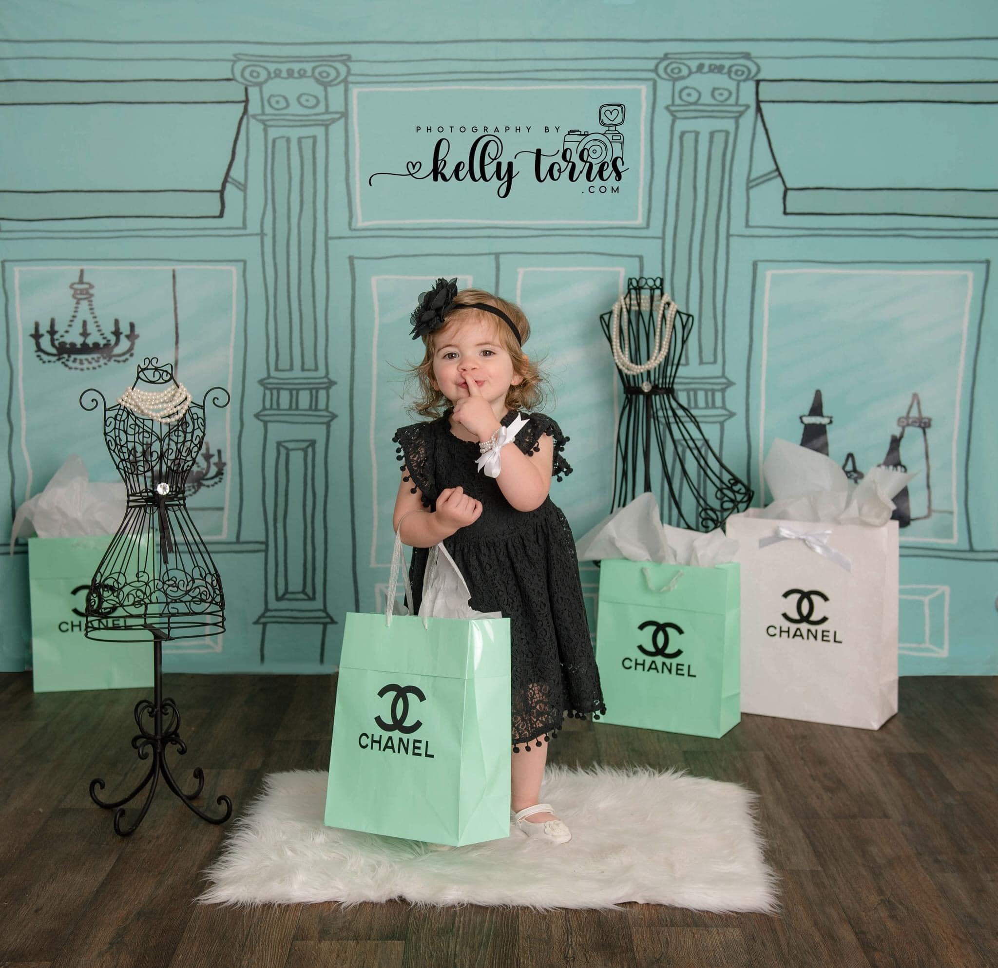 Kate Anniversaire Vitrine Magasin Toile de fond Conçu par Mandy Ringe - Kate Backdrop FR