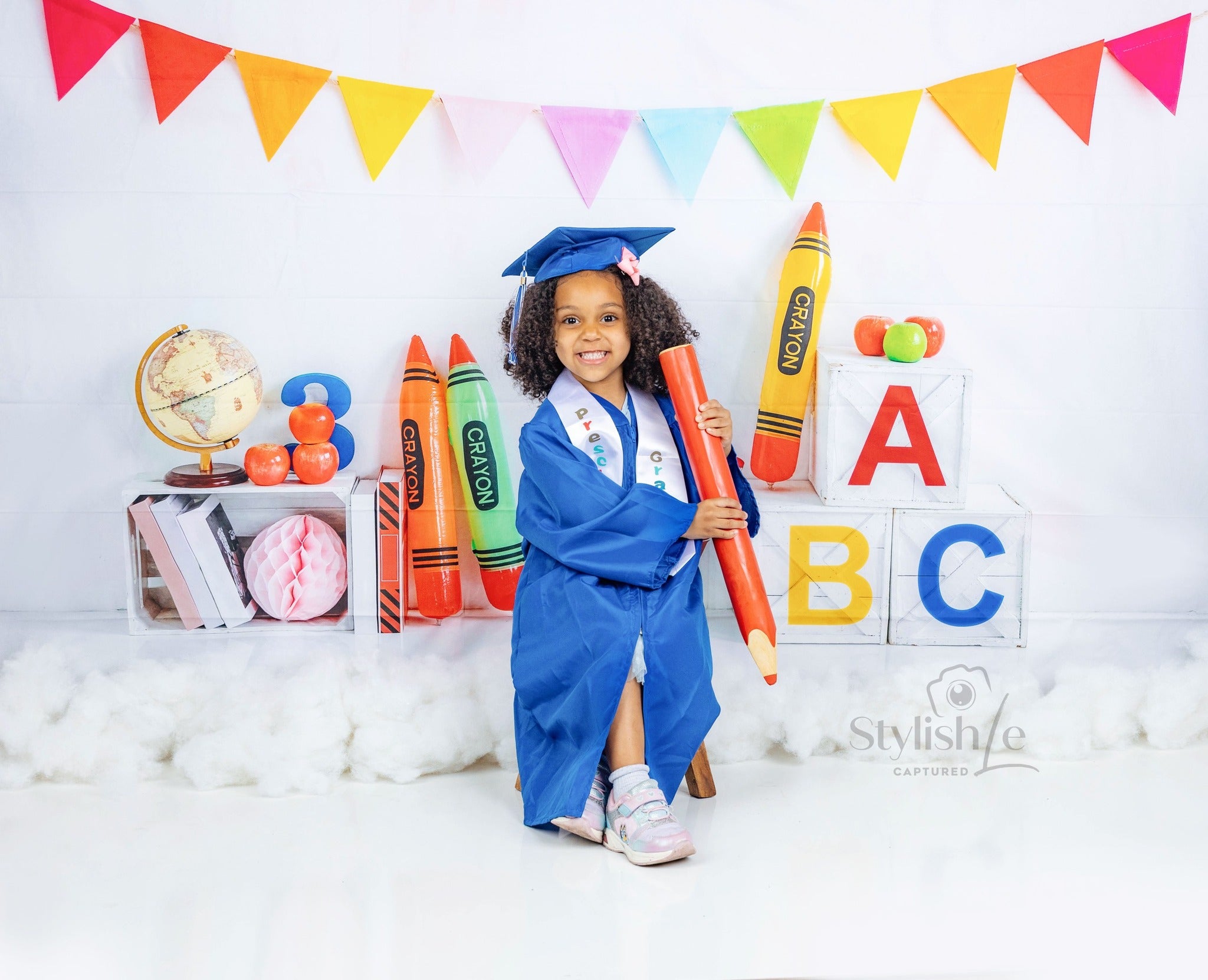 Kate Scolaire Crayon ABC Toile de fond pour la photographie