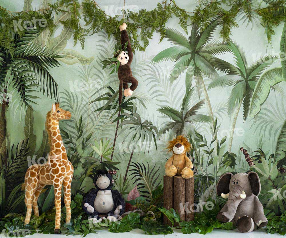 Kate Jungle Animaux Cake smash Toile de fond conçu par Emetselch - Kate Backdrop FR