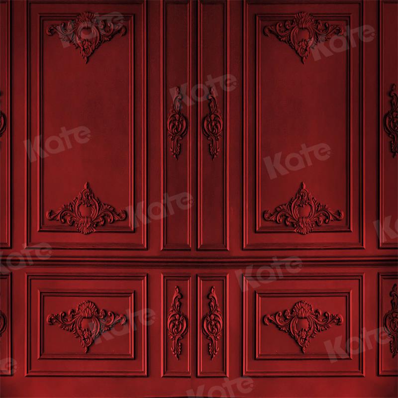 Kate Mur Rétro Vintage Rouge foncé Toile de fond pour la photographie - Kate Backdrop FR