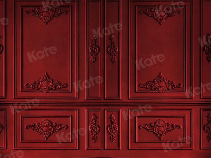 Kate Mur Rétro Vintage Rouge foncé Toile de fond pour la photographie - Kate Backdrop FR