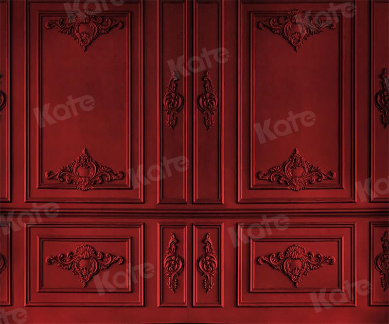 Kate Mur Rétro Vintage Rouge foncé Toile de fond pour la photographie - Kate Backdrop FR