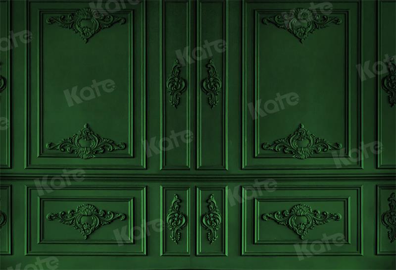 Kate Rétro Vintage Vert foncé Mur Toile de fond pour la photographie - Kate Backdrop FR
